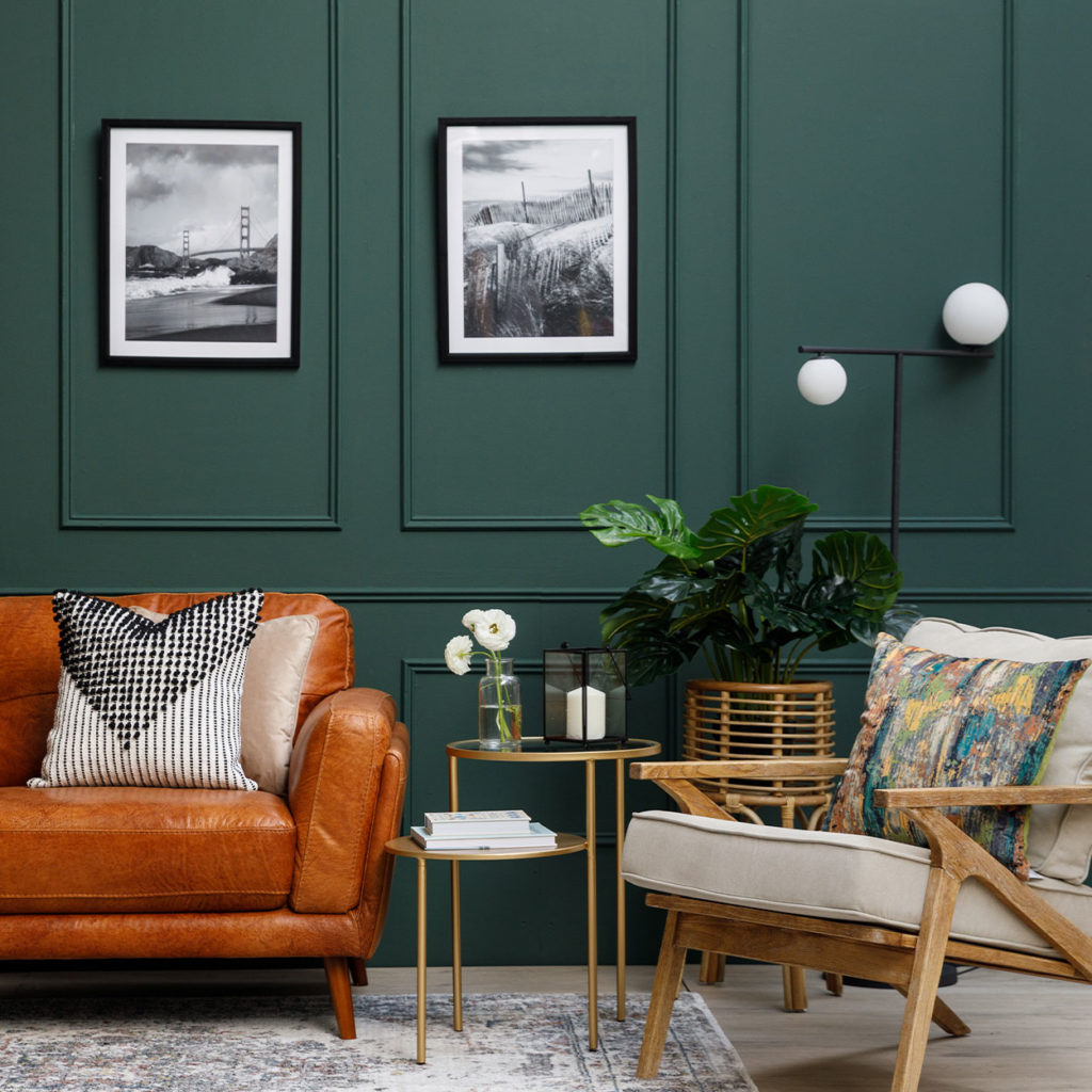 Trend Edit Boxwood is the colour of this wall.