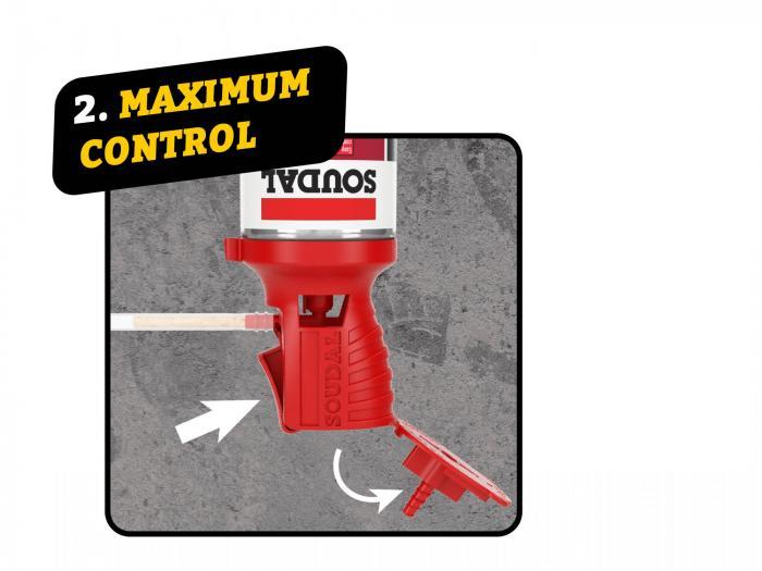 The soudal genius gun allows for maximum control when in use.