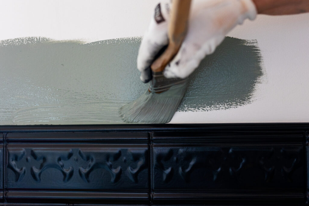 Painting a wall with fleetwood paint
