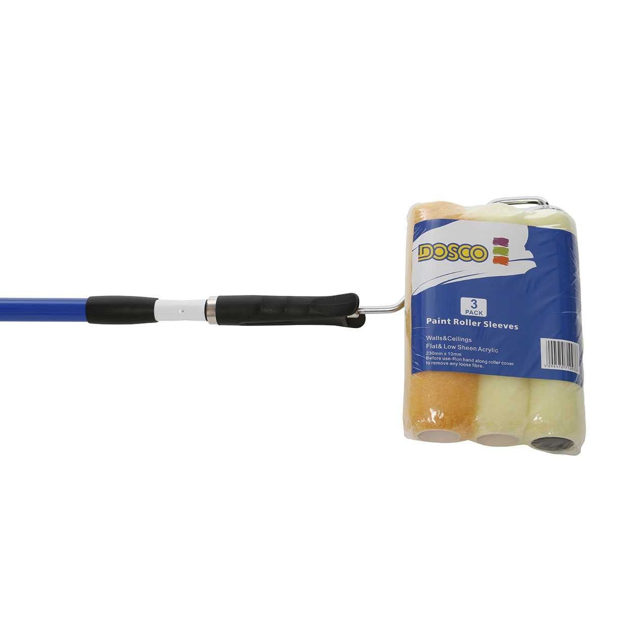 Dosco 22.5cm 9 Roller with Extension Handle and 3 Sleeves