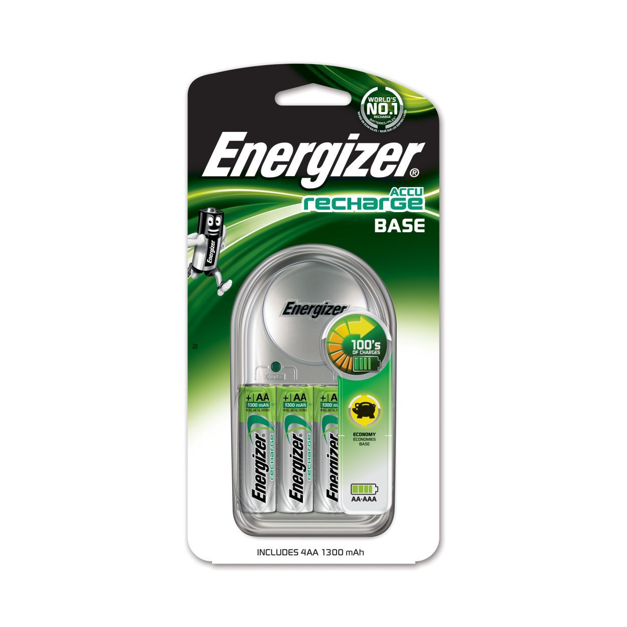 Energizer Recharge Value Charger for NiMH Rechargeable AA and AAA Batteries