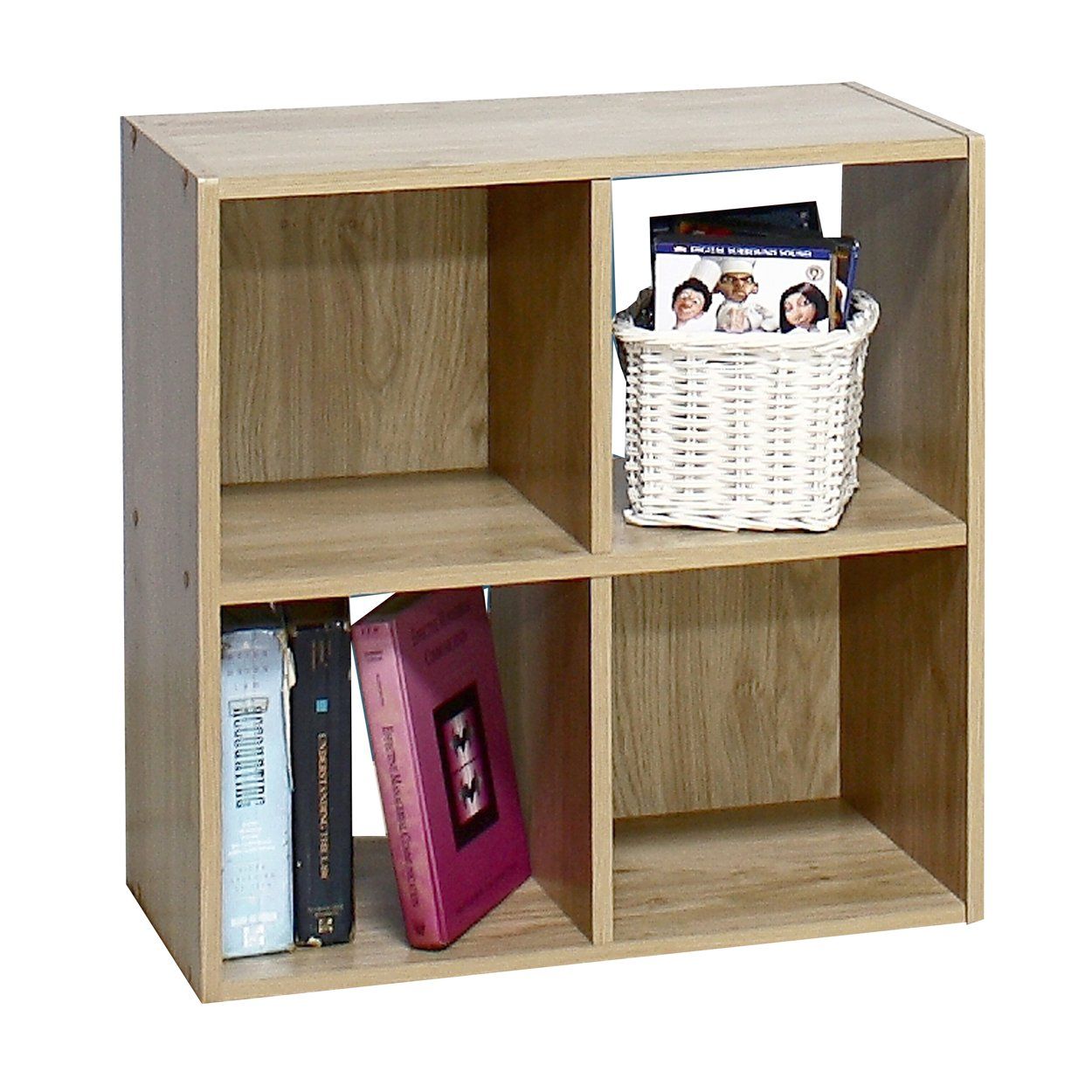 Liz Stackable 4 Cube Unit Oak