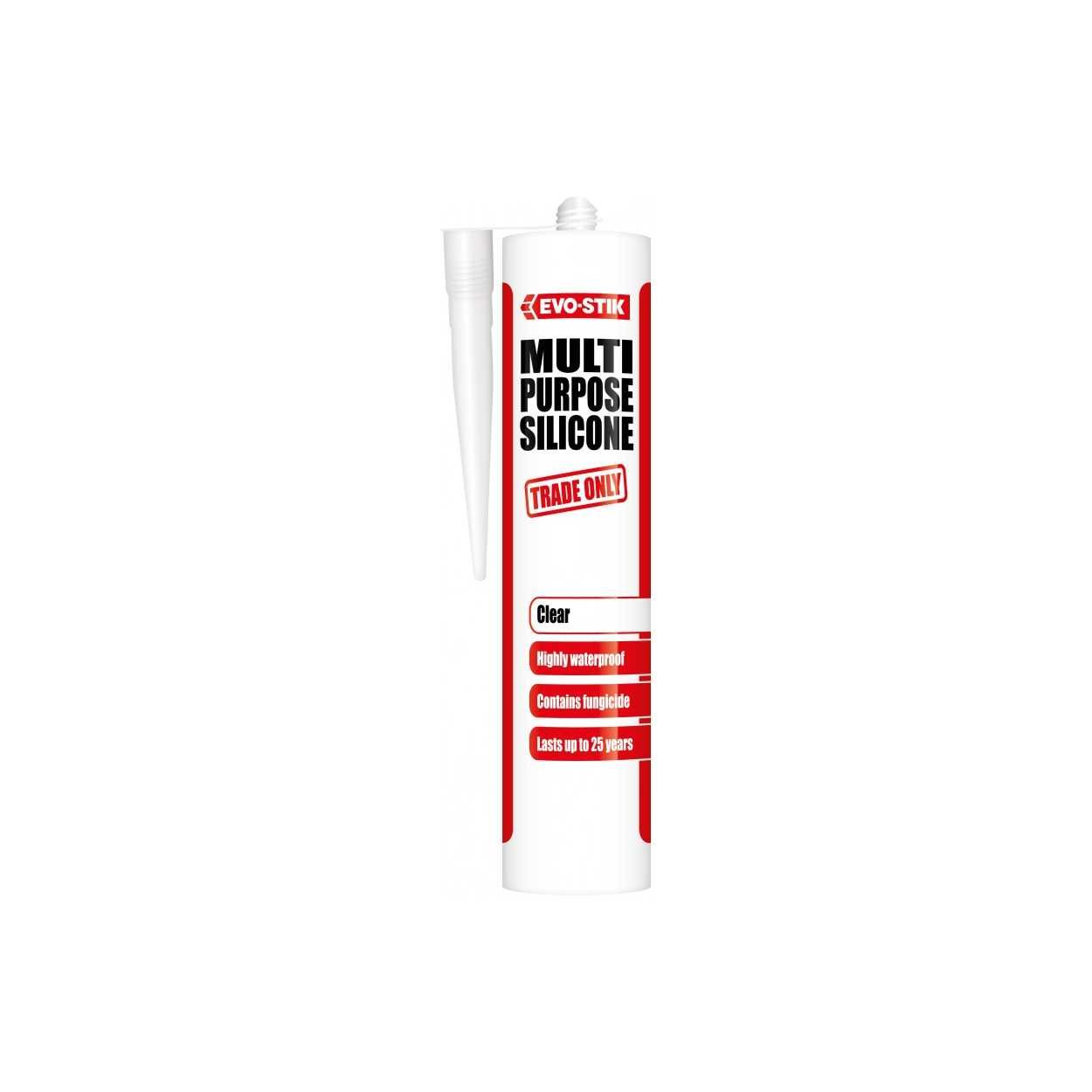 Evo-Stik Multi Purpose Silicone Sealant Clear 290ml