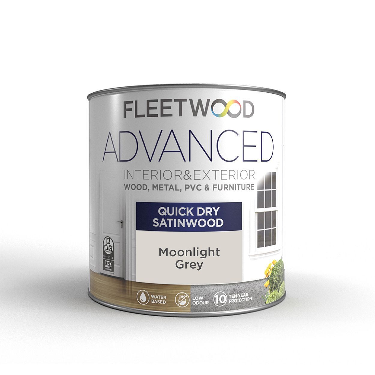 Fleetwood 750ml Quick Dry Satinwood Moonlight Grey