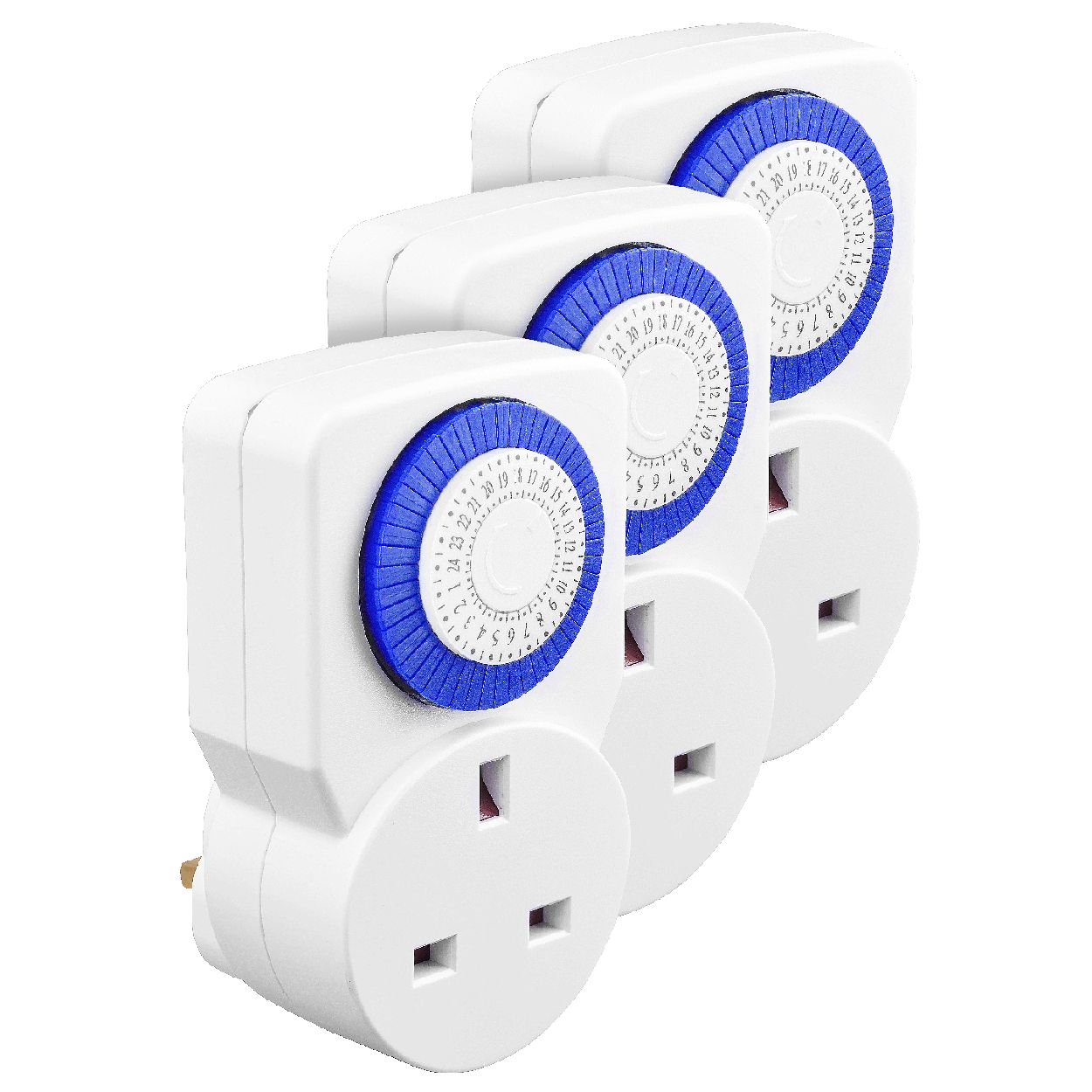 Masterplug 24 Hour Mechanical Timer - Pack Of 3