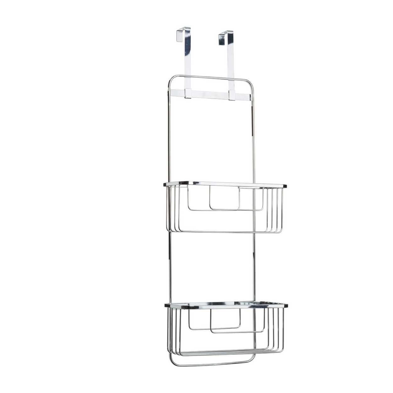 Croydex Wire Hook Over Door Double Storage Basket Rust Free