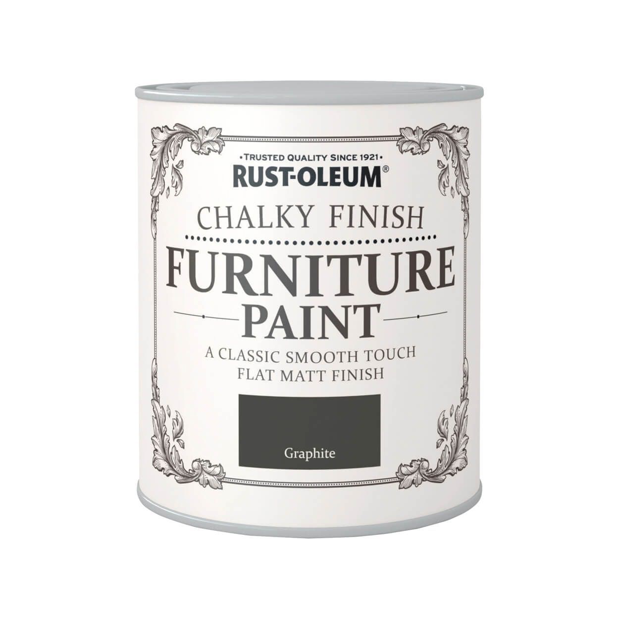 Rust Oleum Chalky Finish Furniture Paint Graphite 750ml Woodie s