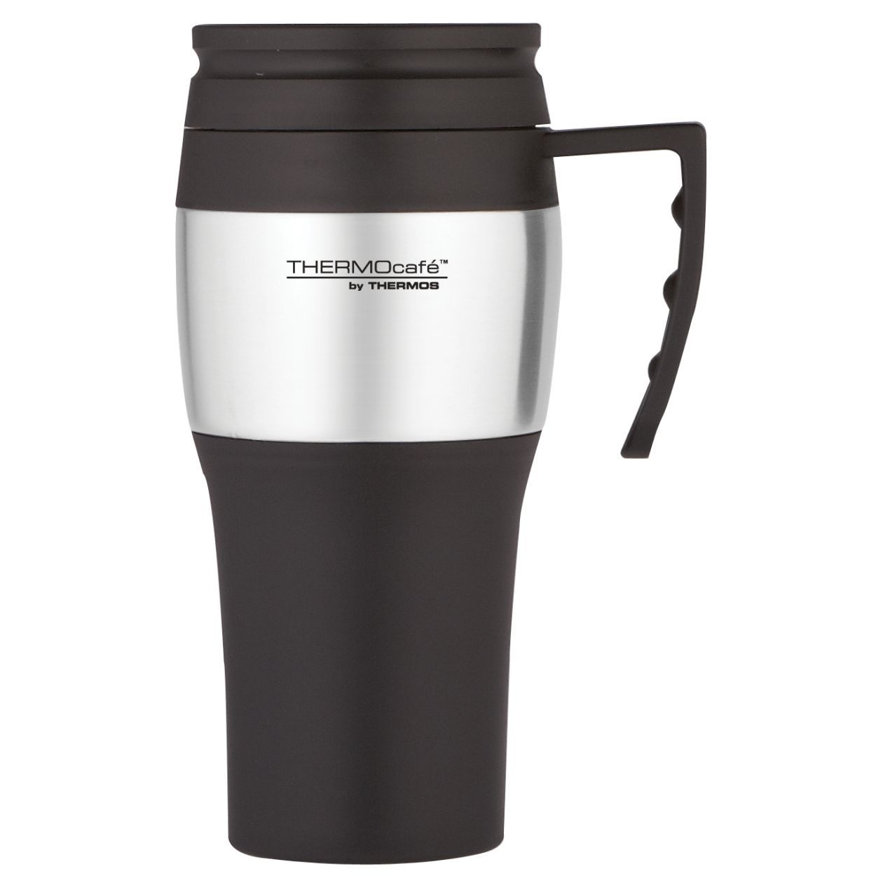 Travel mug with a handle