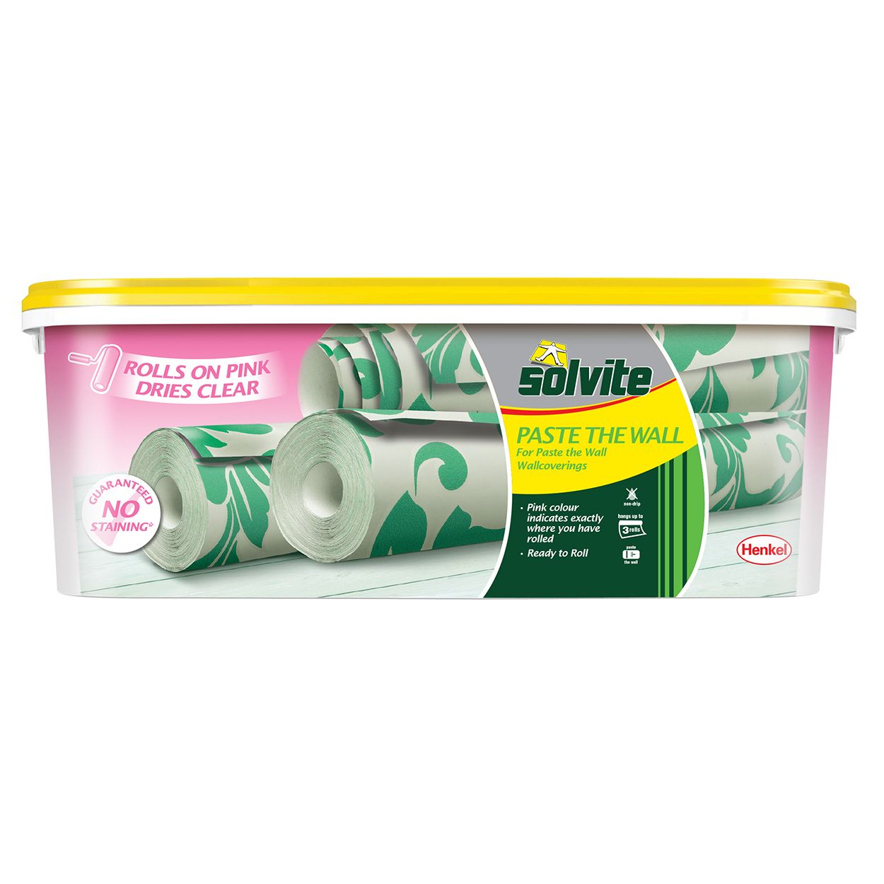 Solvite Paste the Wall Wallpaper Paste Pink - 3 Roll Bucket