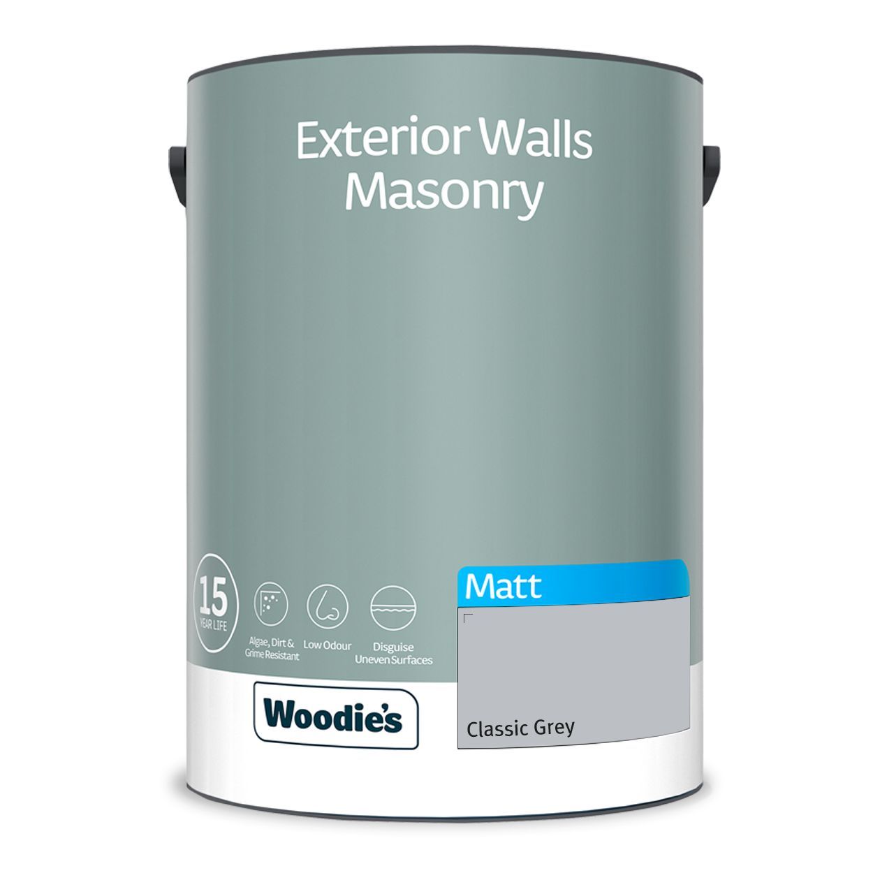 Woodie's Exterior Masonry Classic Grey 5Ltr