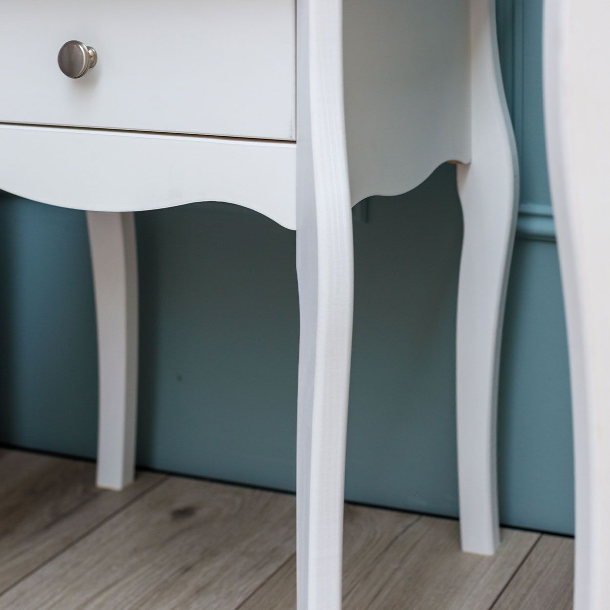 Small white hotsell wooden nightstand