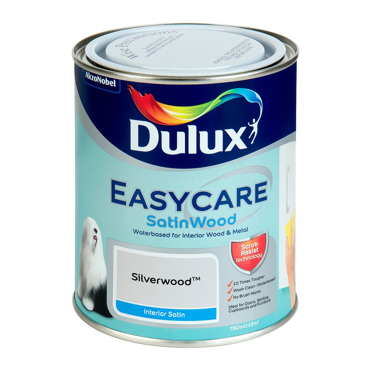 Dulux Satinwood Easycare Silverwood 750ml