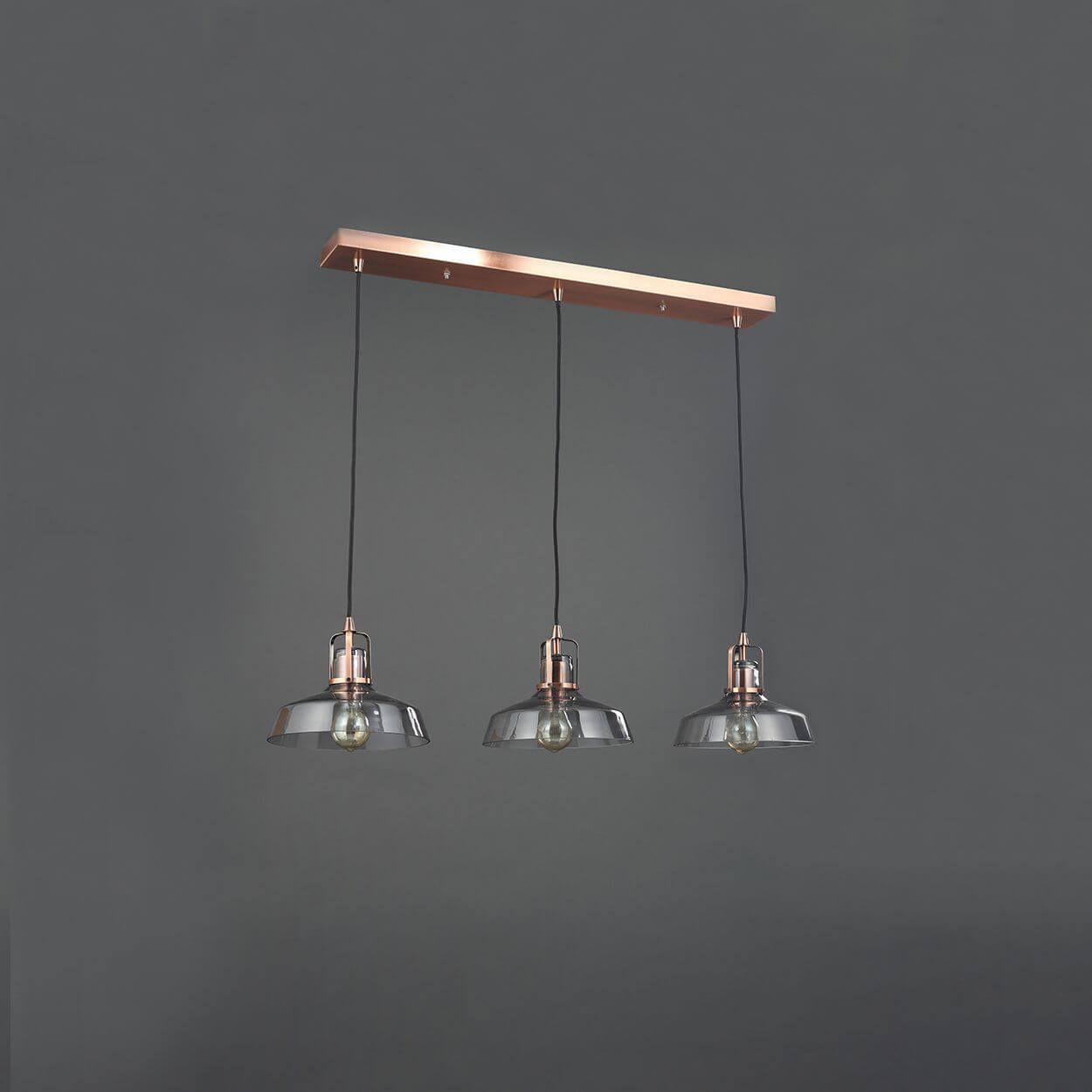 Suva 3 Light Smoked Glass Diner Woodie s