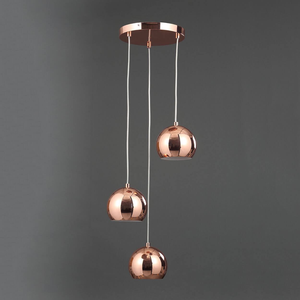 3 Light Ball Cluster Copper