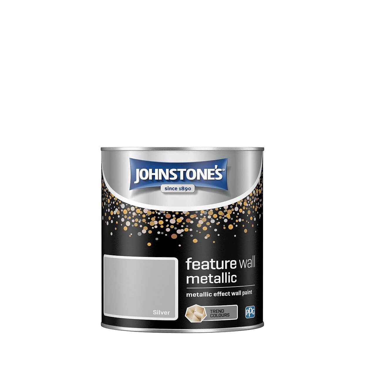 johnstone's feature wall metallic paint silver