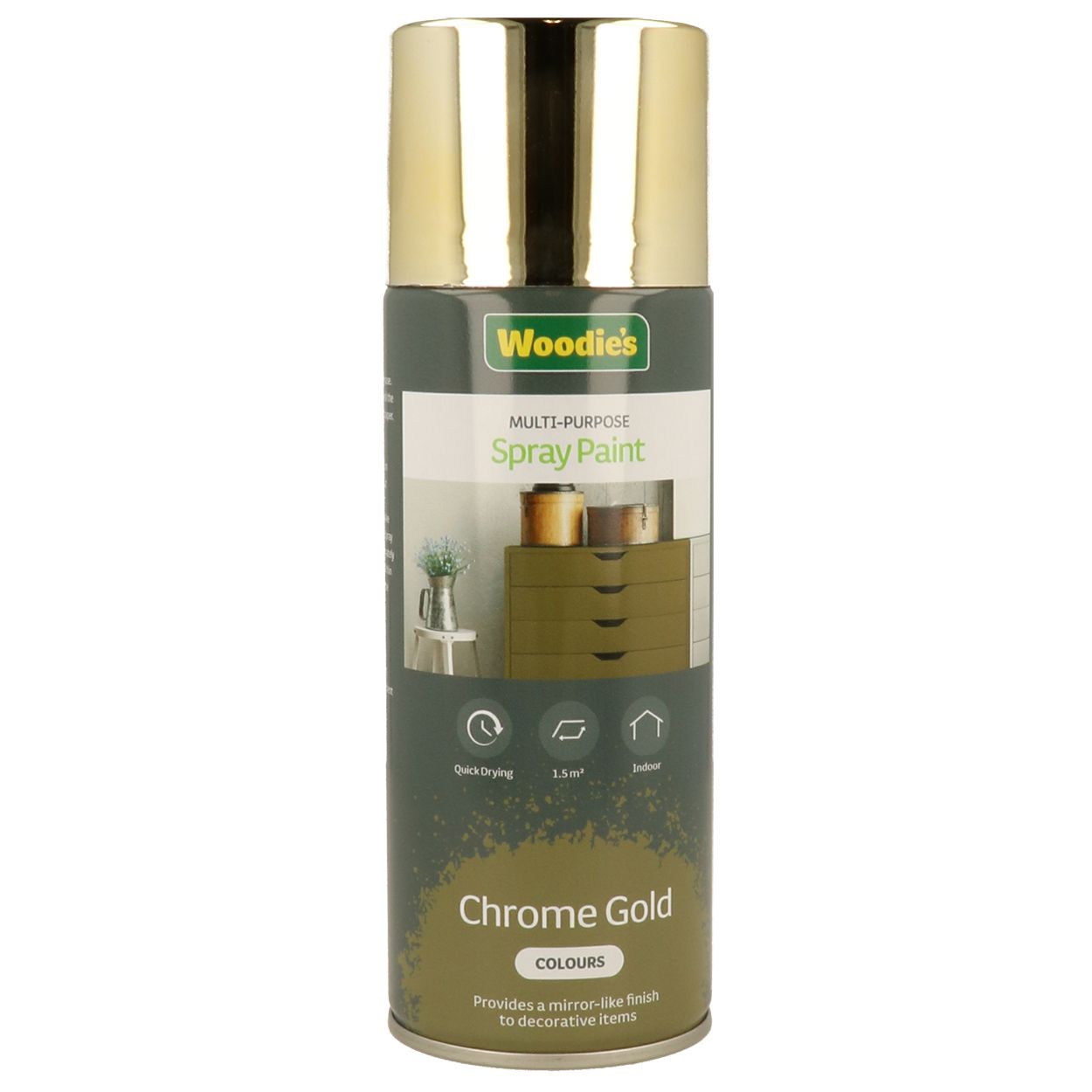 Woodies 400ml Chrome Gold Spray Woodie s
