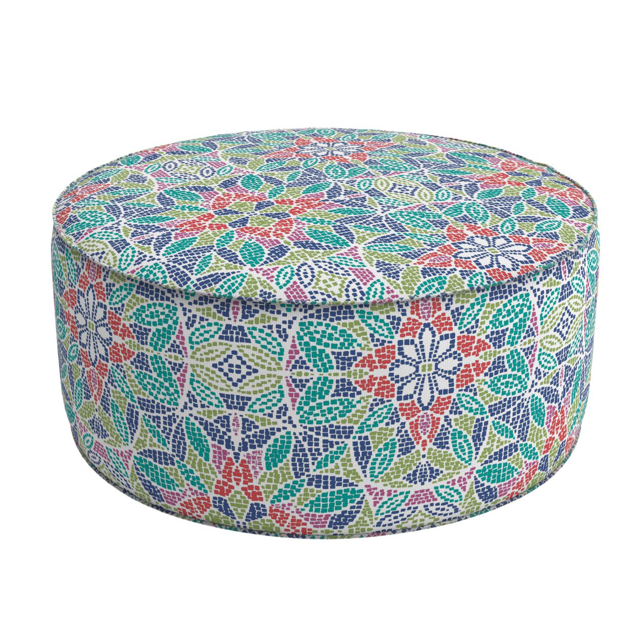 Leyla Mosaic Pattern Inflatable Ottoman