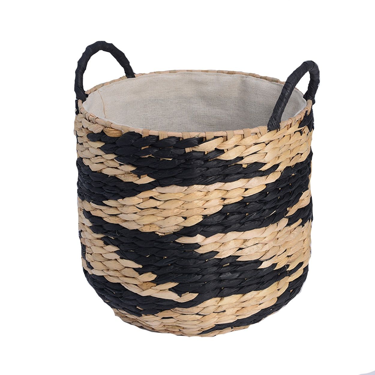 Chevron Basket Medium Black