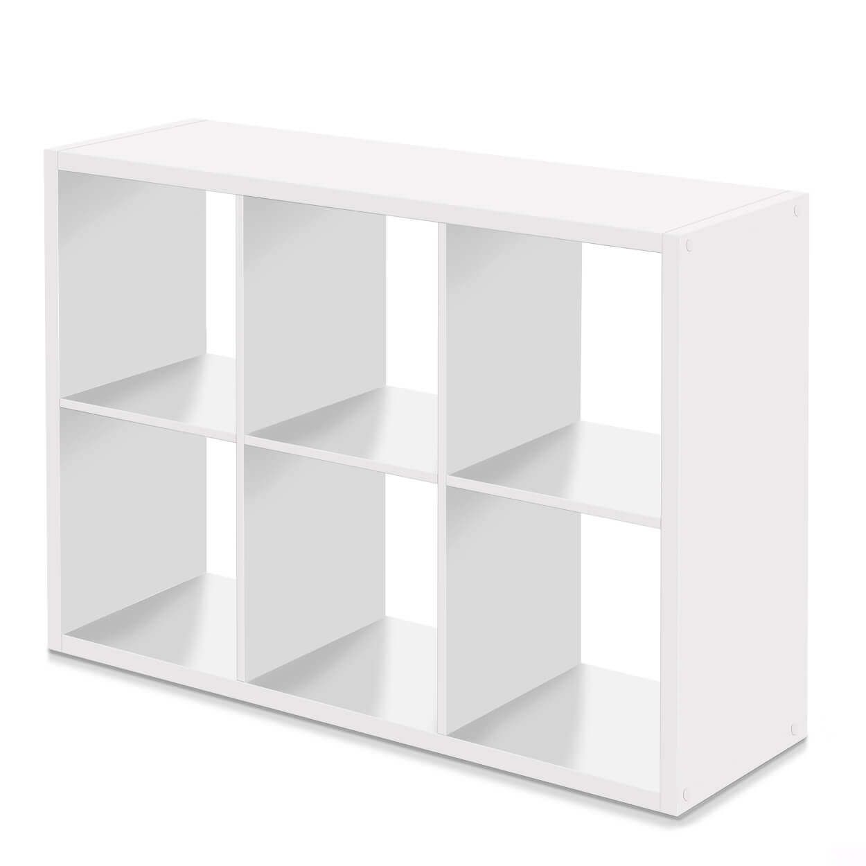 White 6 sales cube shelf