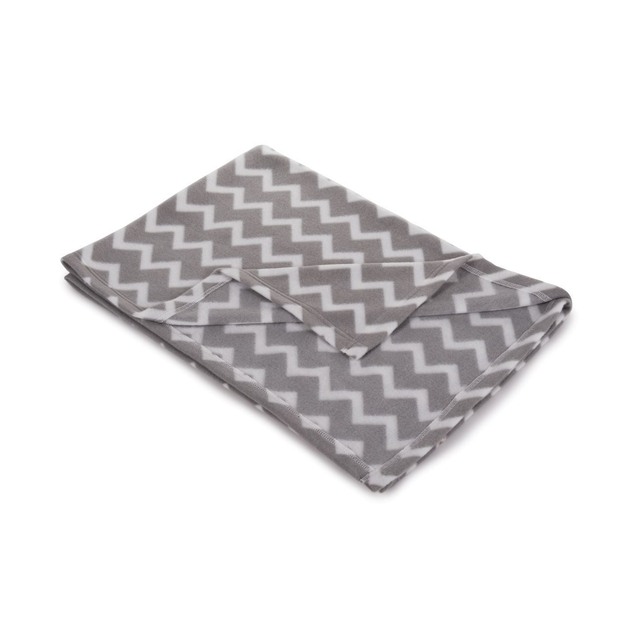 Zig Zag White and Grey Blanket