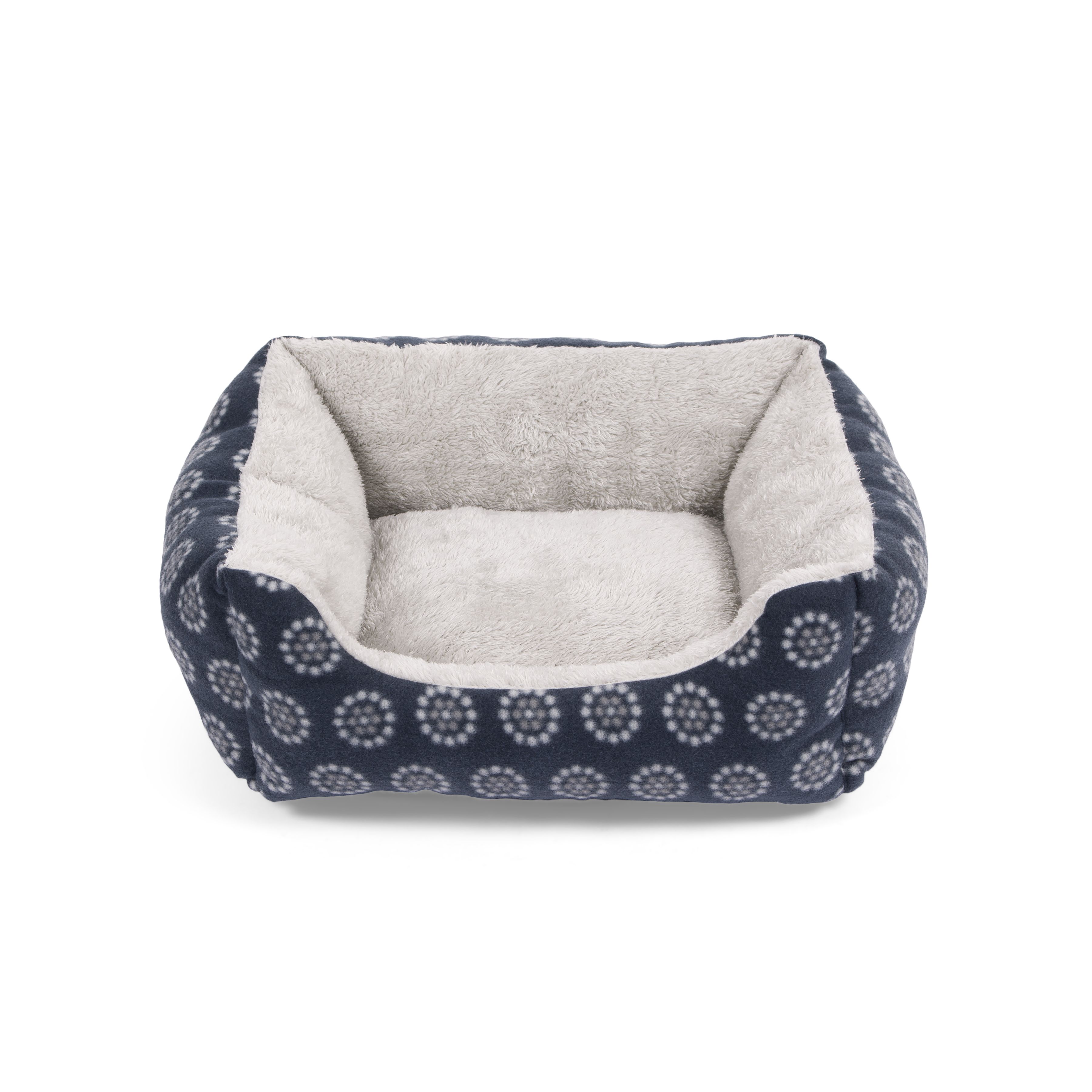 Small Navy Square Bed