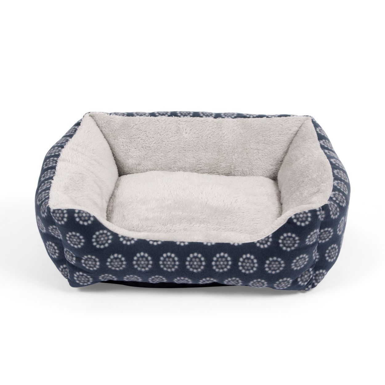 Large Navy Square Bed