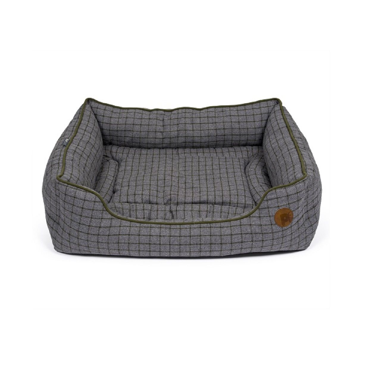 Medium Moss Green Square Bed