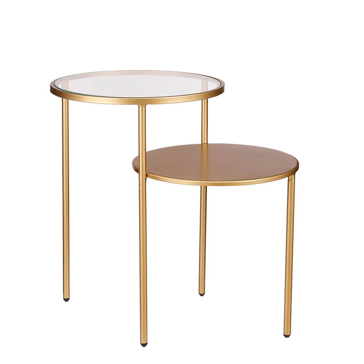 Brass Double Side Table