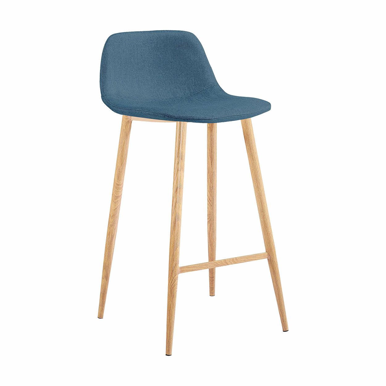 Mila Barstool in Blue Fabric