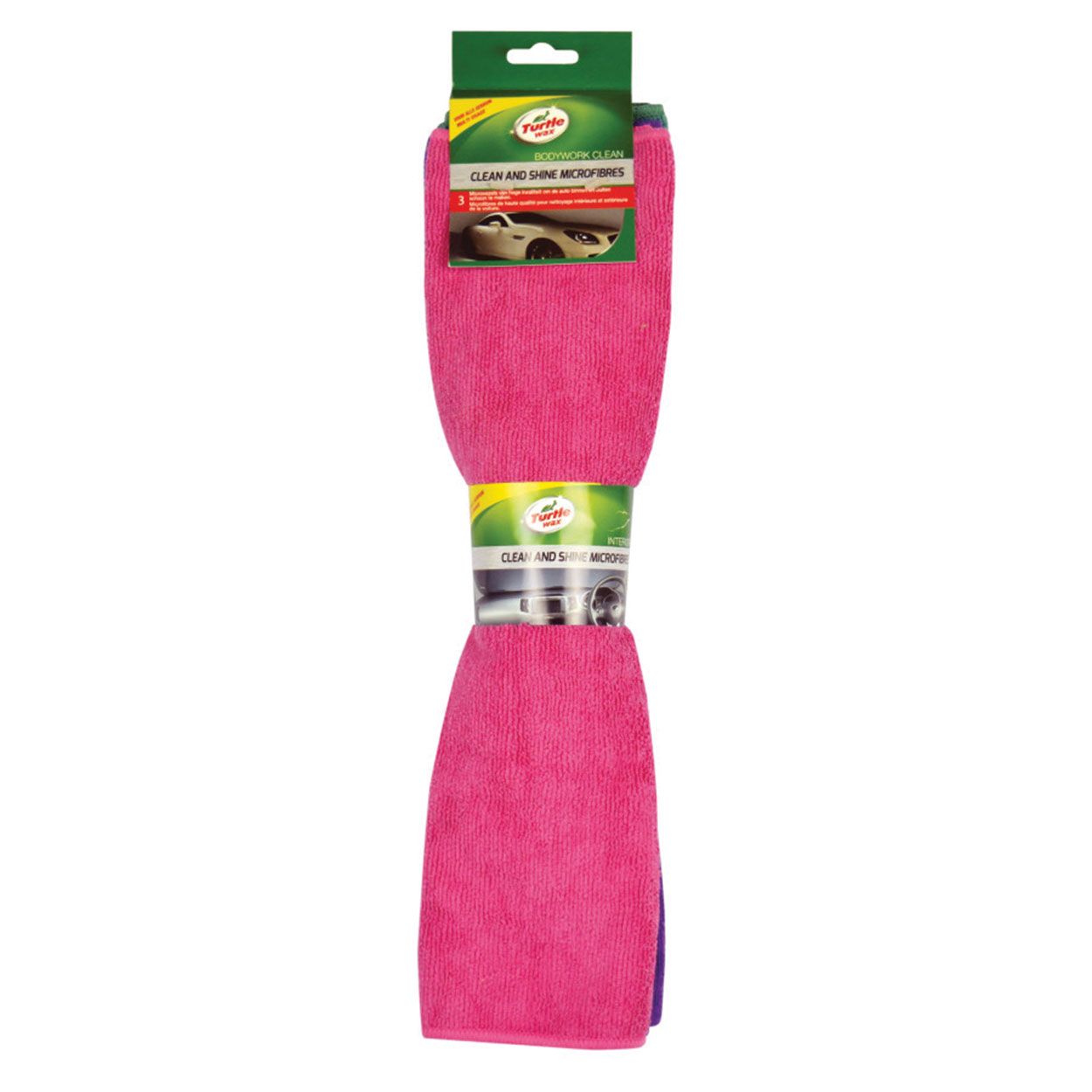 Turtle Wax Clean And Shine Microfibre Cloths - 3 Pack