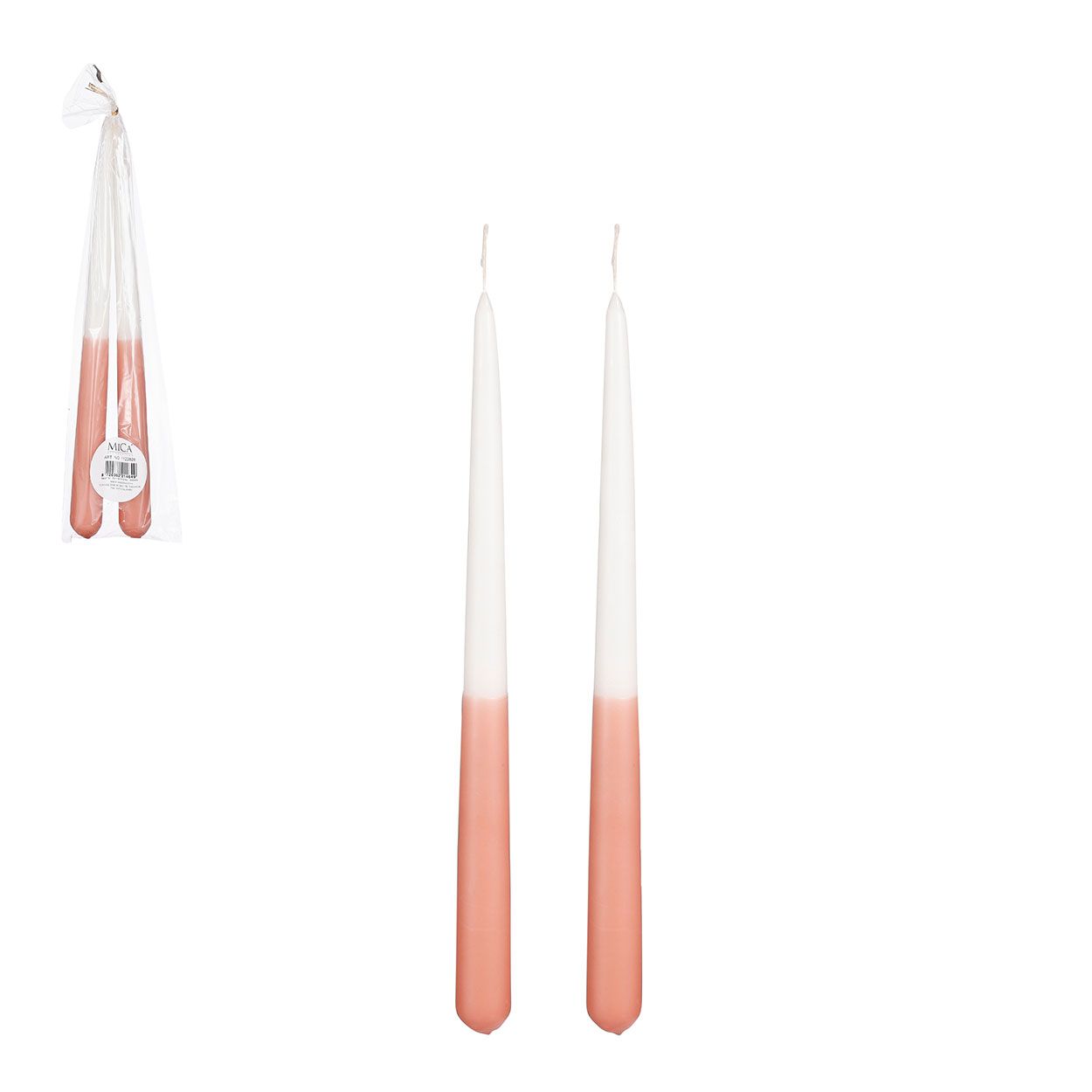 Pink Dip Dye Dinner Candles 2 Pieces