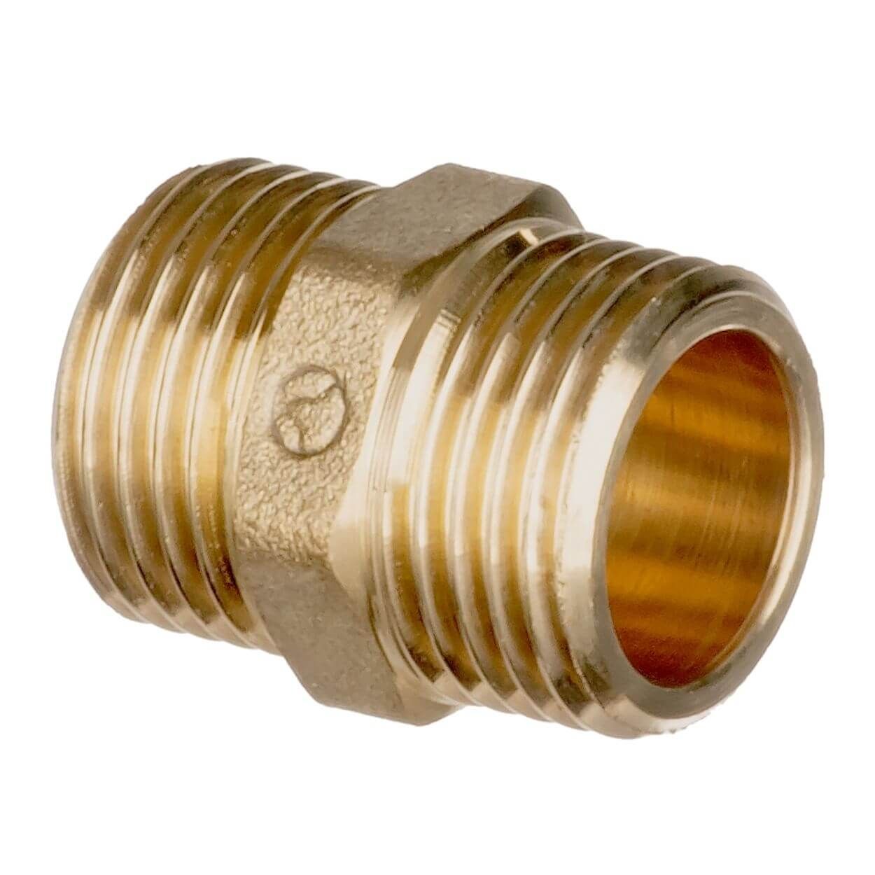Threaded Brass Fittings - 1/2" Hexagonal Nipple