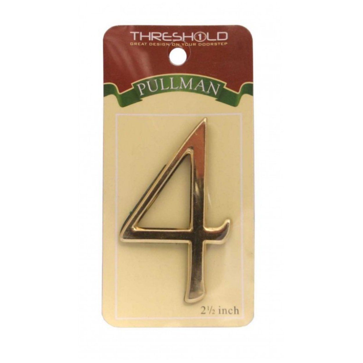 Gold Effect Pullman House Number - 4 | Woodie's