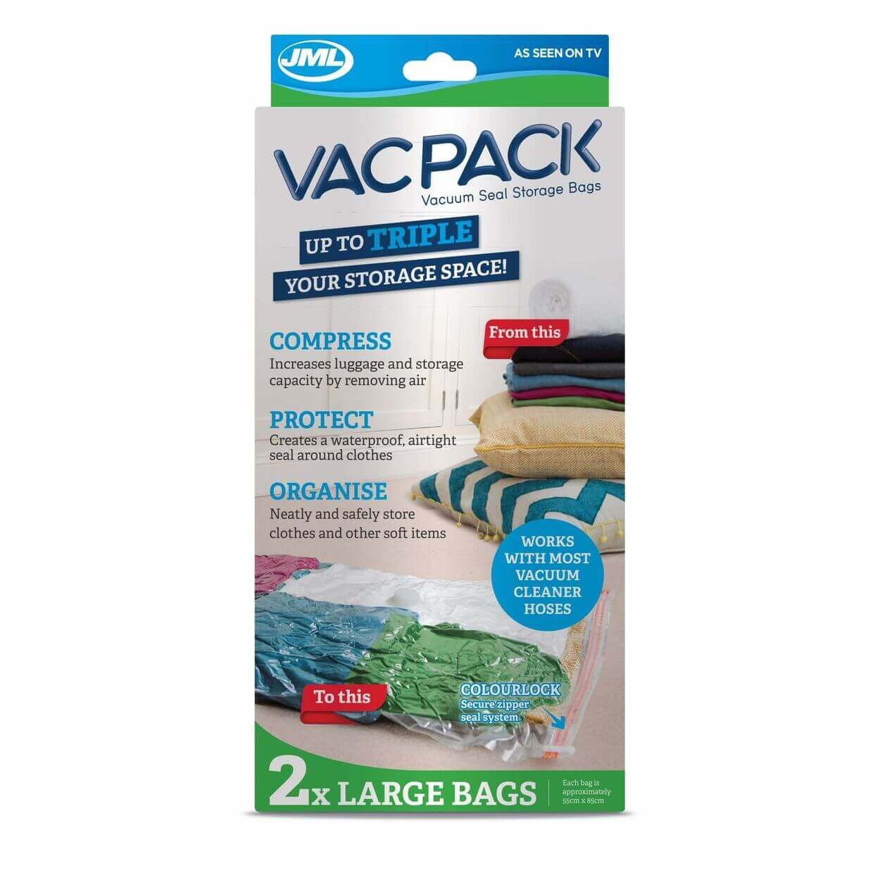 JML Vac Pac Replacement Bags Large X 2