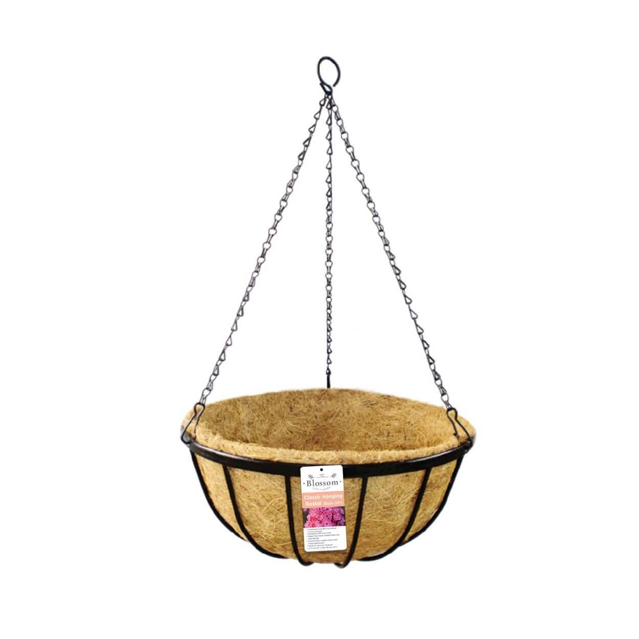 Classic Hanging Basket 12" Black