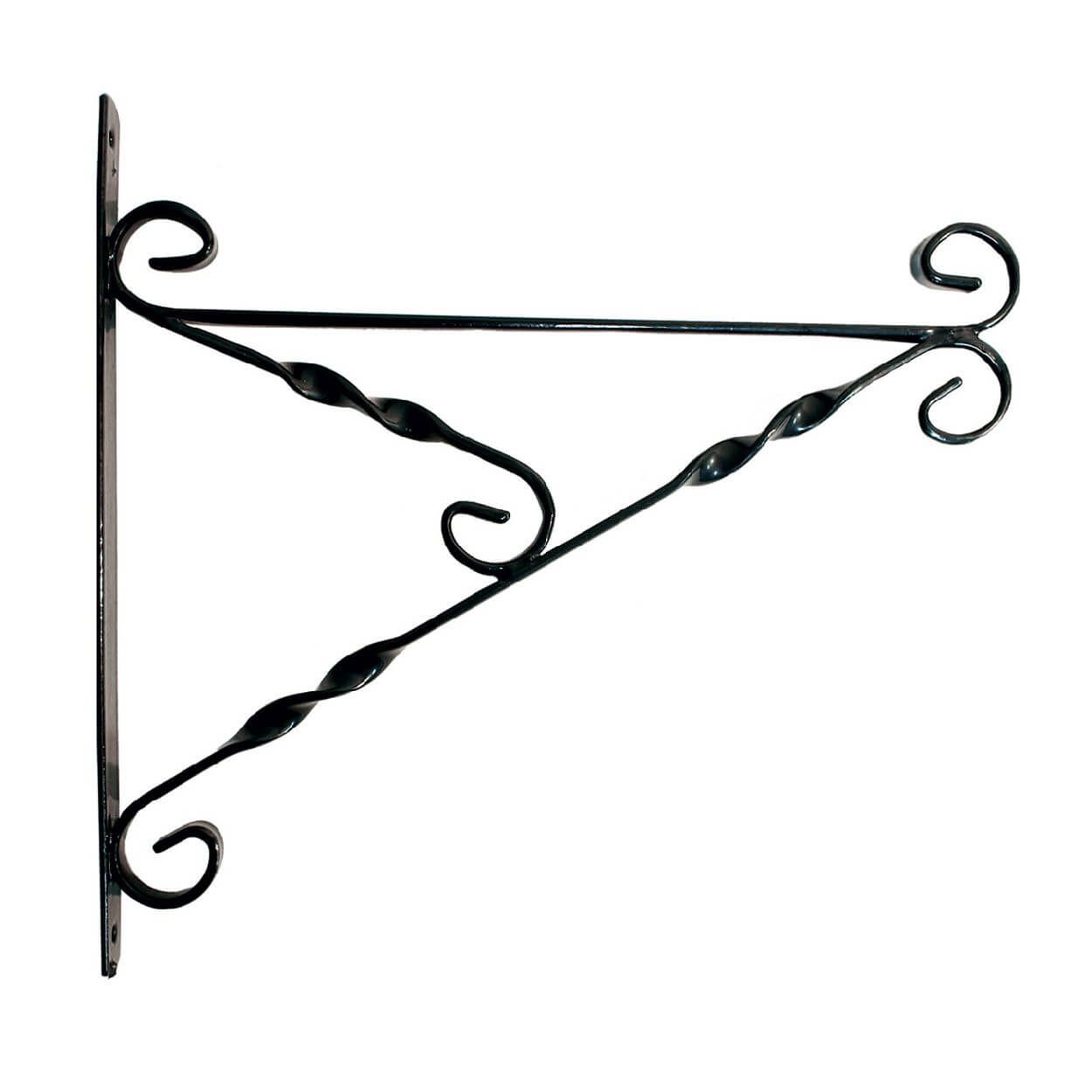 Heavy Duty Hanging Basket Bracket Black 16"
