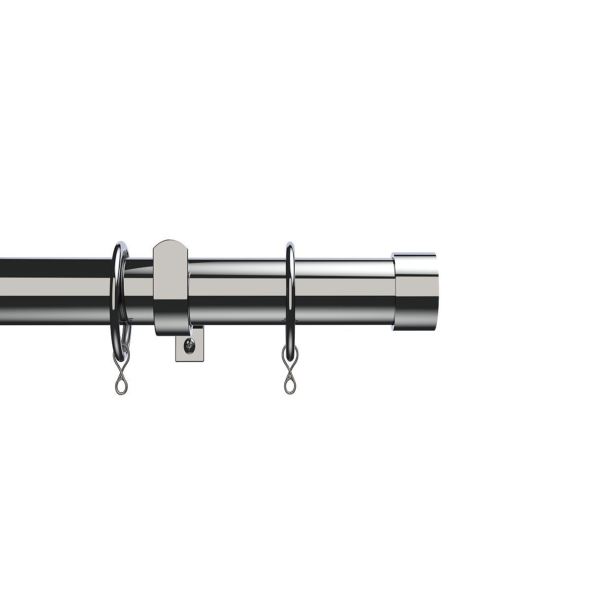 Woodies 25 28mm Ext Stud Pole 120-210cm Chrome