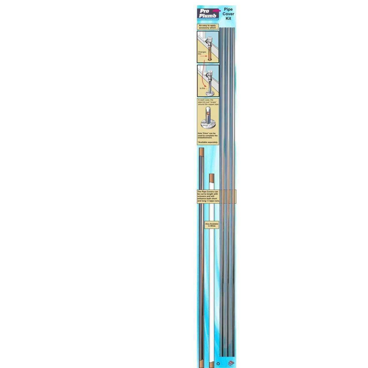 Packet of 3 Chrome Plated 1m Long Pipesnaps