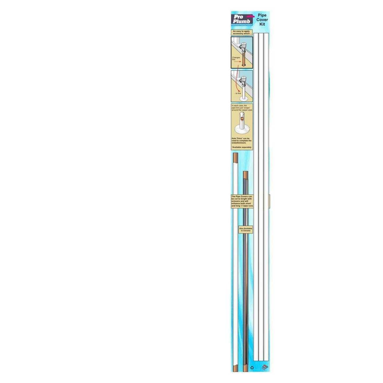 Packet of 3 White 1m Long Pipesnaps