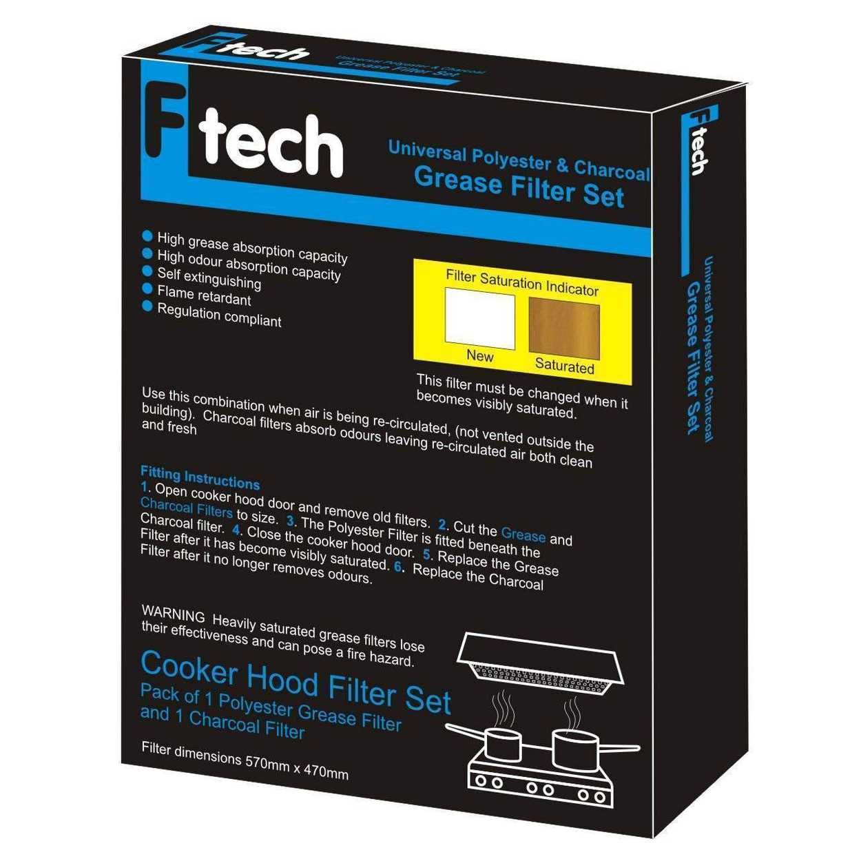 universal charcoal cooker hood filter