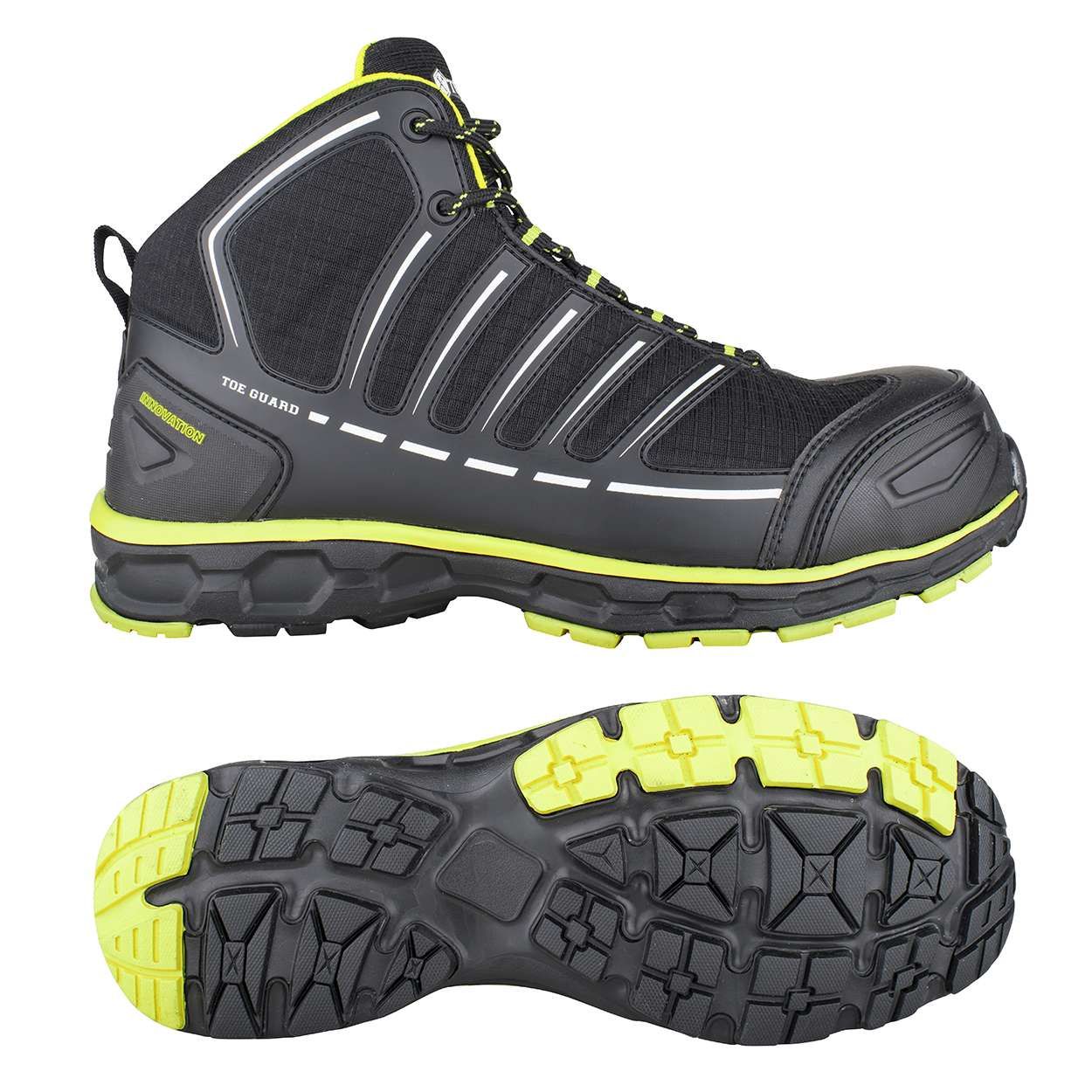 Snickers Toe Guard Size 11 Jumper Boot - Black & Illuminous Yellow