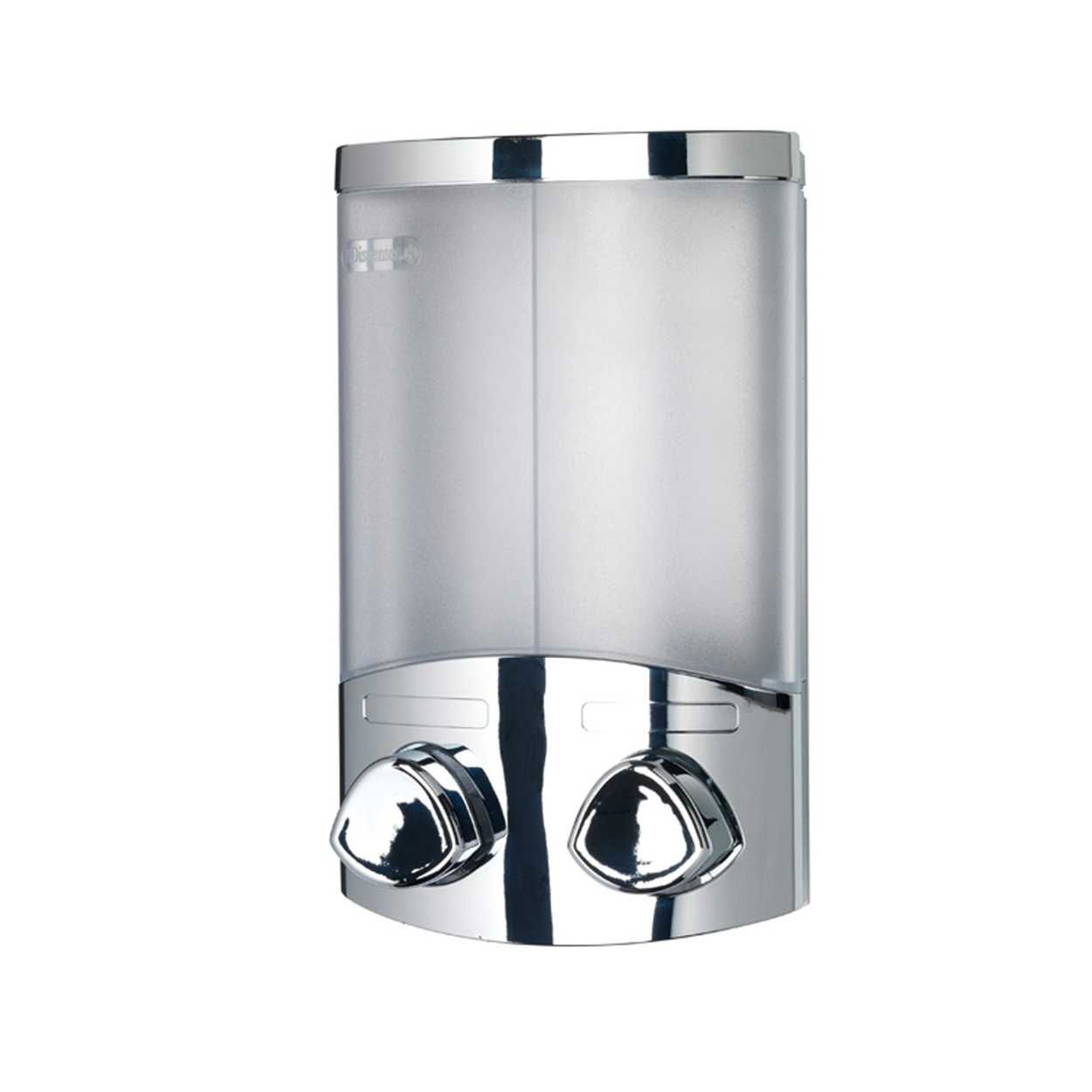Distributeur De Savon Duo Croydex Euro - Blanc - Fixation Murale Pratique Pour Salle De Bain