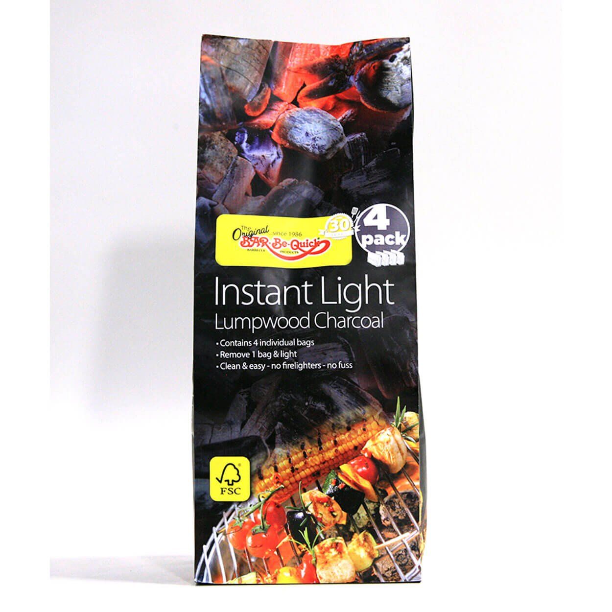 Bar Be Quick 6kg Instant Lighting Charcoal Woodie s