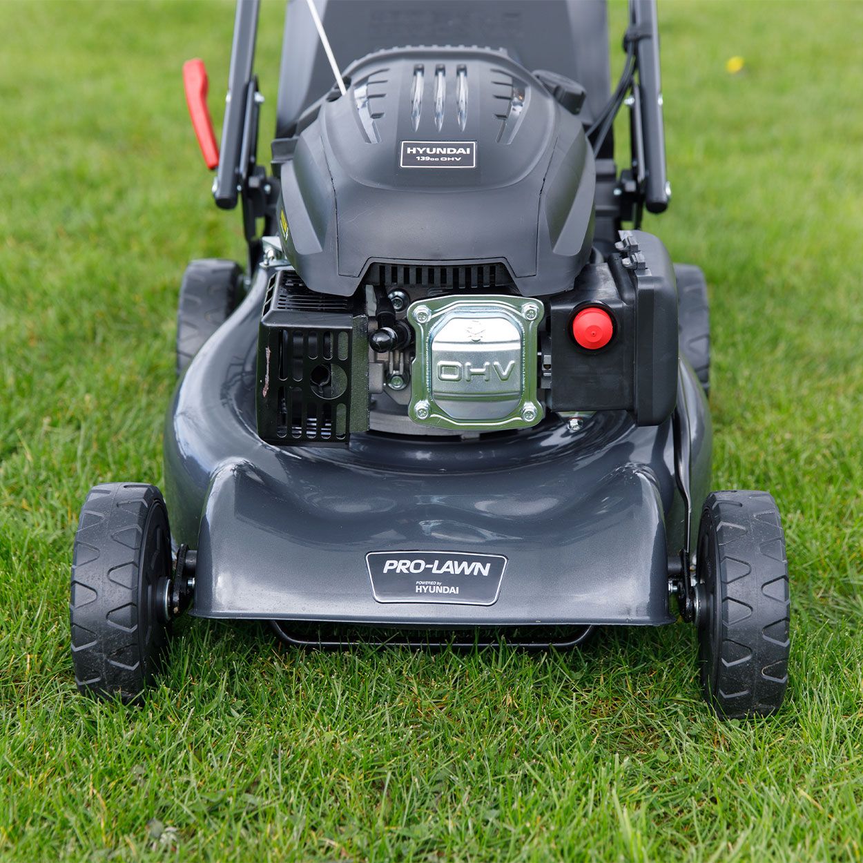 Pro Lawn Hyundai Powered Petrol Lawnmower 46cm 139cc Woodie s