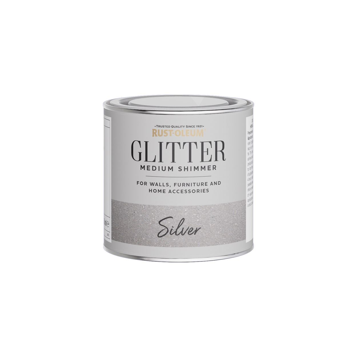 Rust-Oleum Medium Shimmer Glitter Paint Silver 250ml