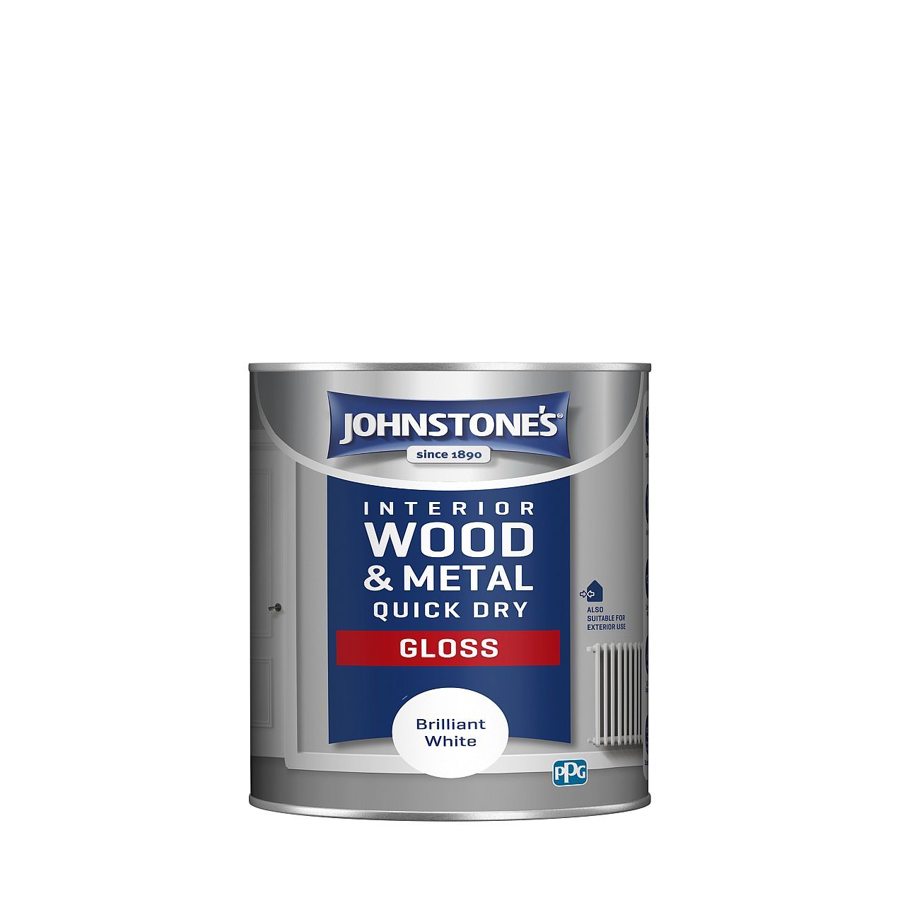 Johnstone's Interior Wood & Metal Quick Dry Gloss Brilliant White 1