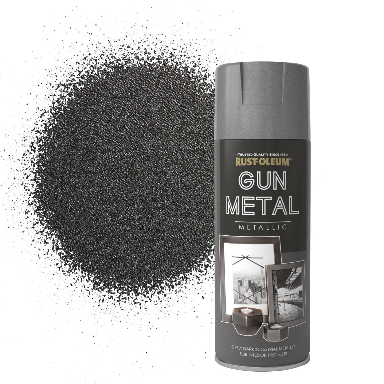 Rust-Oleum Metallic Spray Paint Gun Metal 400Ml Woodie's