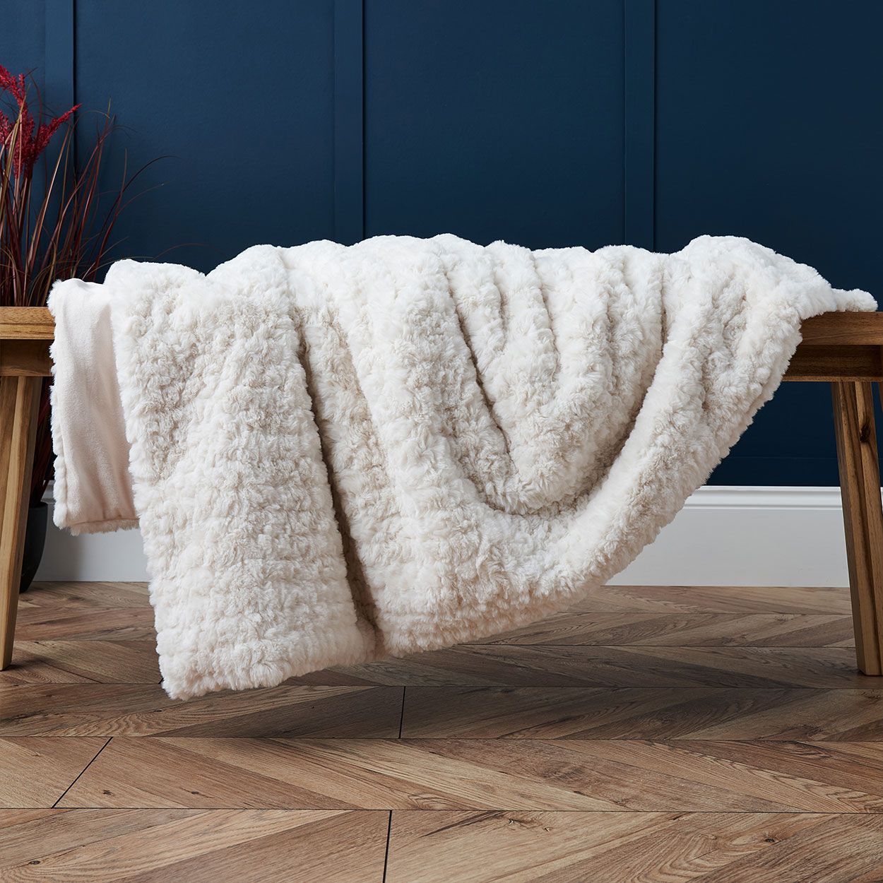 Fur Throw For Bench Grey Matalan Fur Throw Matalan Throws And