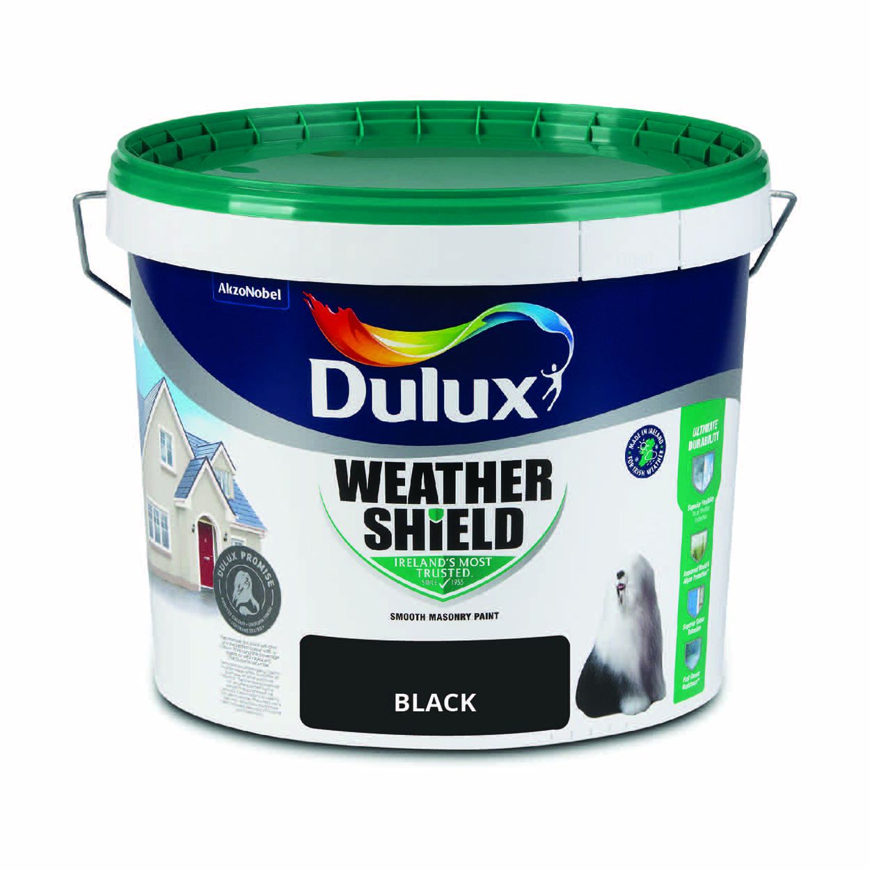 Dulux Weathershield Smooth Masonry Black 10L