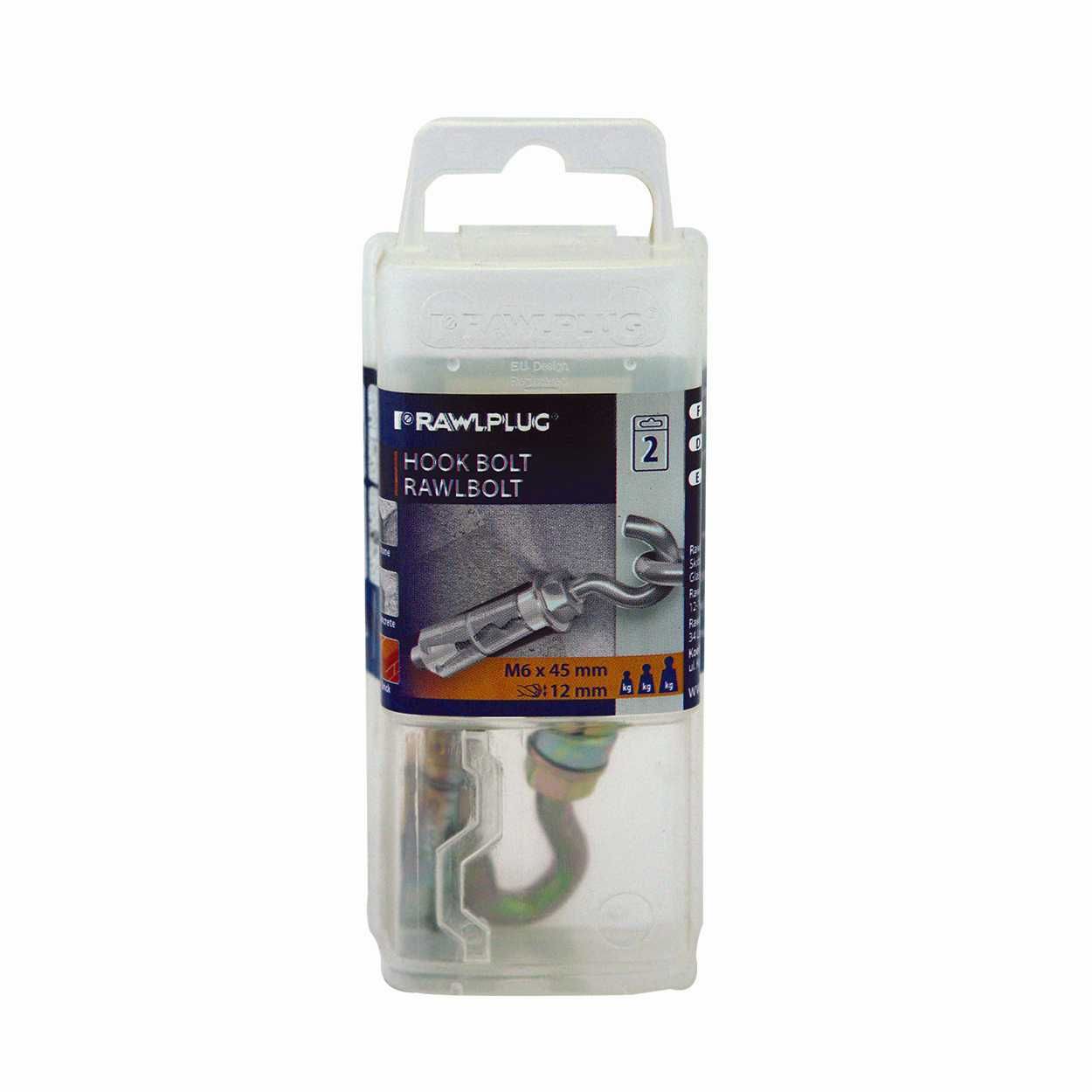 Rawlplug M6 Hookbolt pack of 2